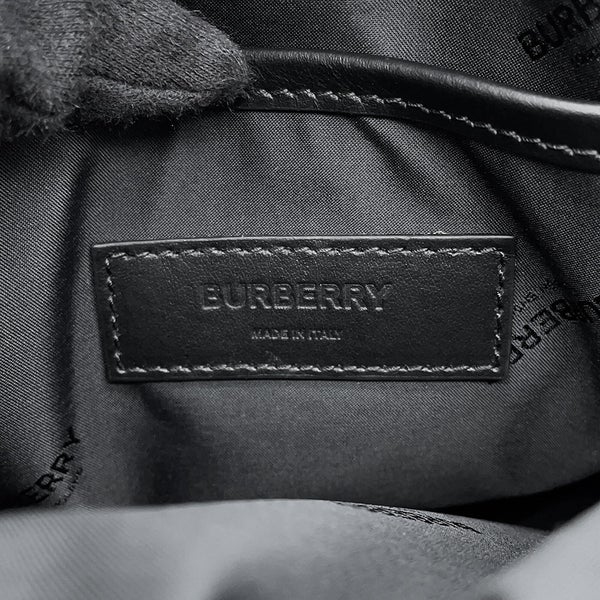 バーバリー ショルダーバッグ ノバチェック メッシュ キャンバス/レザー BURBERRY 黒
