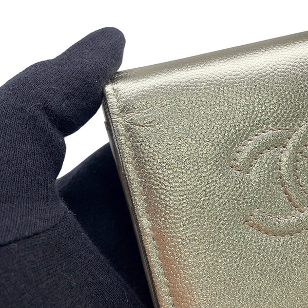 シャネル 二つ折り財布 ココマーク スモール フラップ ウォレット キャビアスキン AP4656 CHANEL 財布