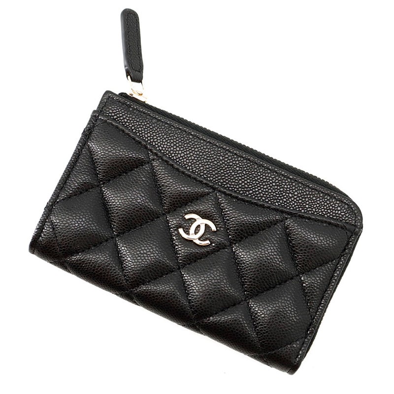 シャネル コインケース マトラッセ ココマーク キャビアスキン AP3179 CHANEL フラグメント カードケース 黒