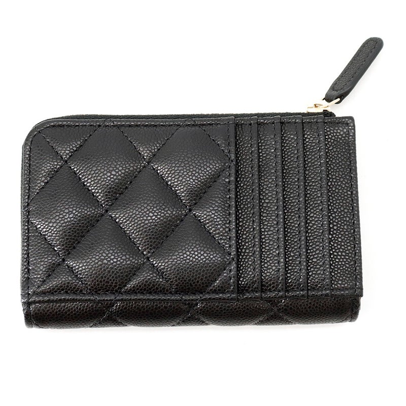 シャネル コインケース マトラッセ ココマーク キャビアスキン AP3179 CHANEL フラグメント カードケース 黒
