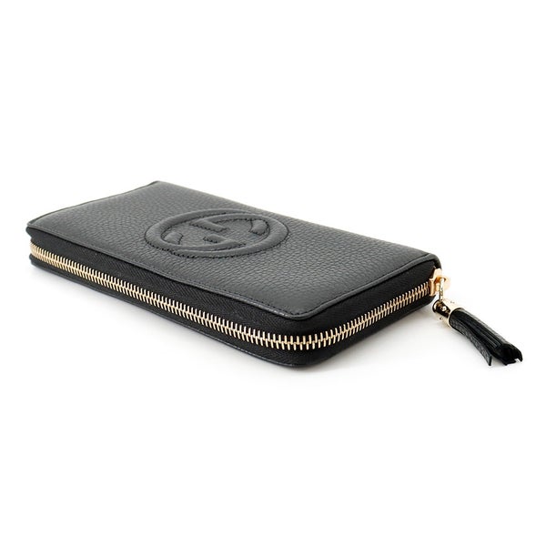 グッチ 長財布 インターロッキングG ソーホー ラウンドファスナー レザー 598187 GUCCI 黒 アウトレット品