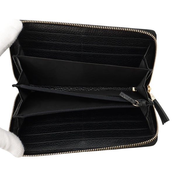 グッチ 長財布 インターロッキングG ソーホー ラウンドファスナー レザー 598187 GUCCI 黒 アウトレット品