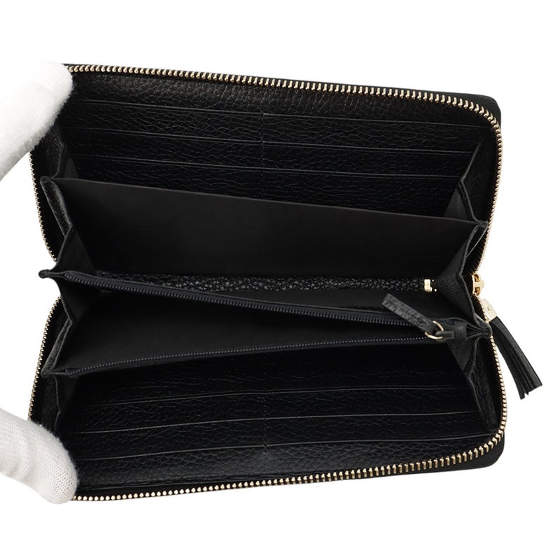 グッチ 長財布 インターロッキングG ソーホー ラウンドファスナー レザー 598187 GUCCI 黒 アウトレット品
