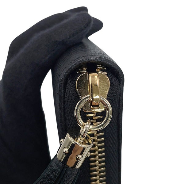 グッチ 長財布 インターロッキングG ソーホー ラウンドファスナー レザー 598187 GUCCI 黒 アウトレット品
