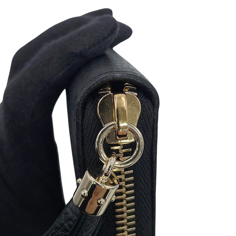 グッチ 長財布 インターロッキングG ソーホー ラウンドファスナー レザー 598187 GUCCI 黒 アウトレット品