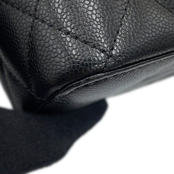 シャネル チェーンショルダーバッグ バニティケース ココマーク マトラッセ キャビアスキン AP1341 CHANEL バッグ キルティング 黒