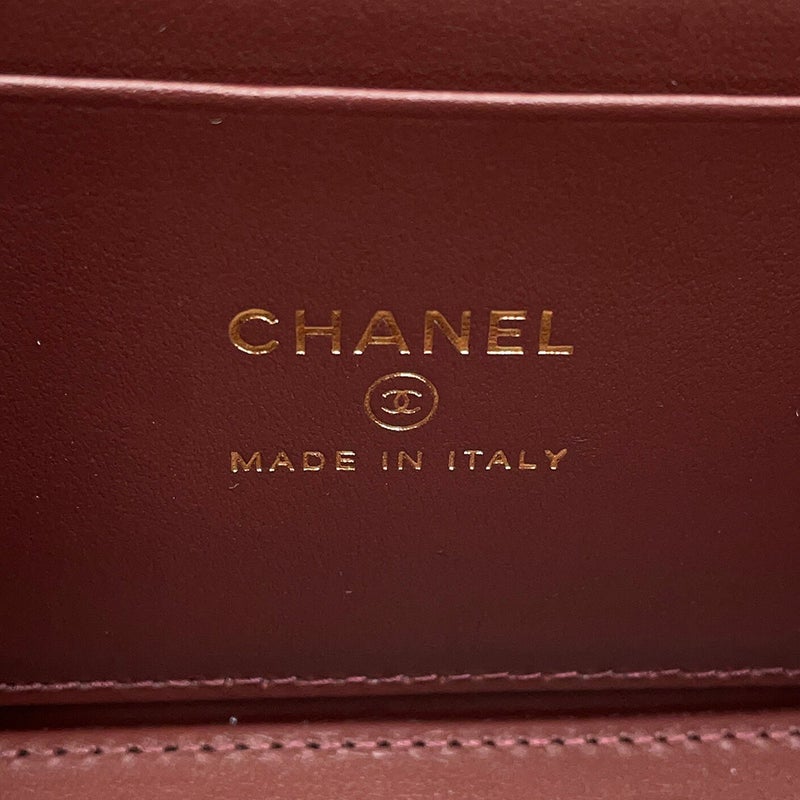 シャネル チェーンショルダーバッグ バニティケース ココマーク マトラッセ キャビアスキン AP1341 CHANEL バッグ キルティング 黒