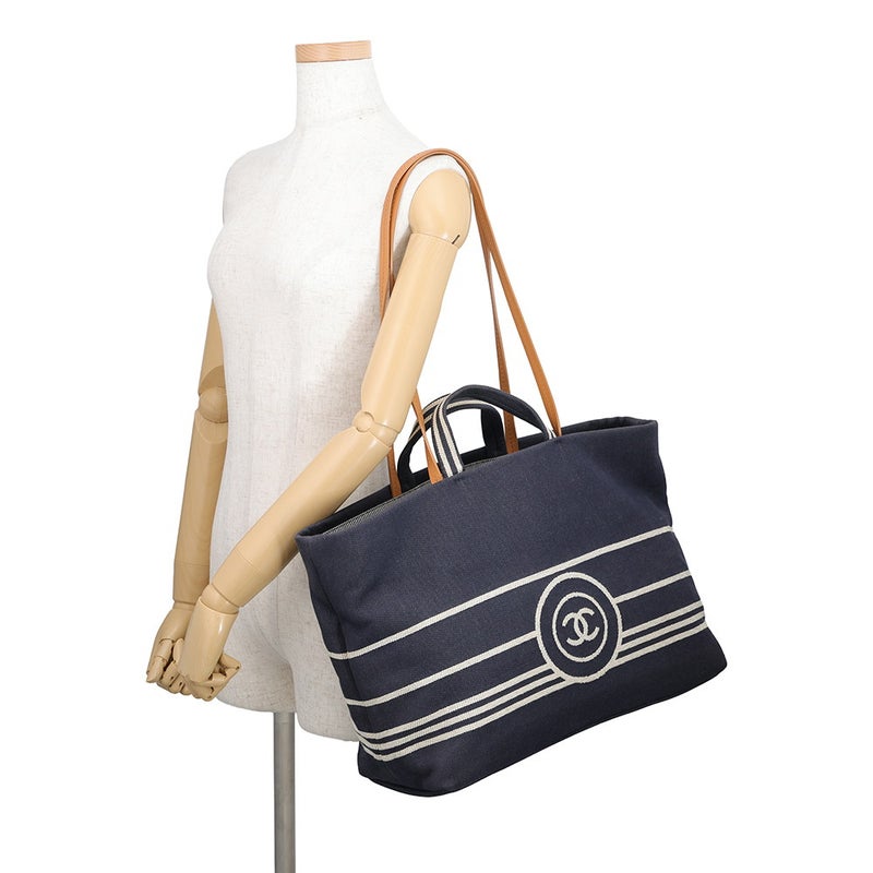 シャネル トートバッグ ココマーク デニム レザー 2wayショルダーバッグ A92240 CHANEL バッグ