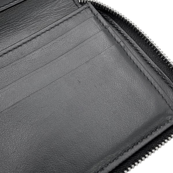 ボッテガヴェネタ 長財布 マキシイントレチャート カセット スリム ラムスキン 708612 BOTTEGA VENETA 黒