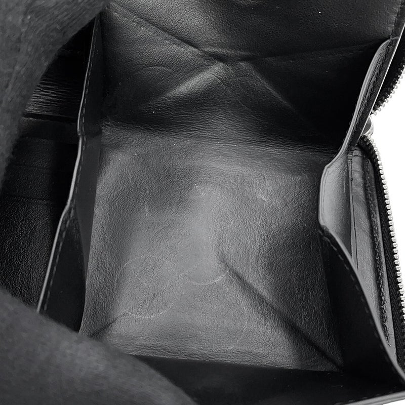 ボッテガヴェネタ 長財布 マキシイントレチャート カセット スリム ラムスキン 708612 BOTTEGA VENETA 黒