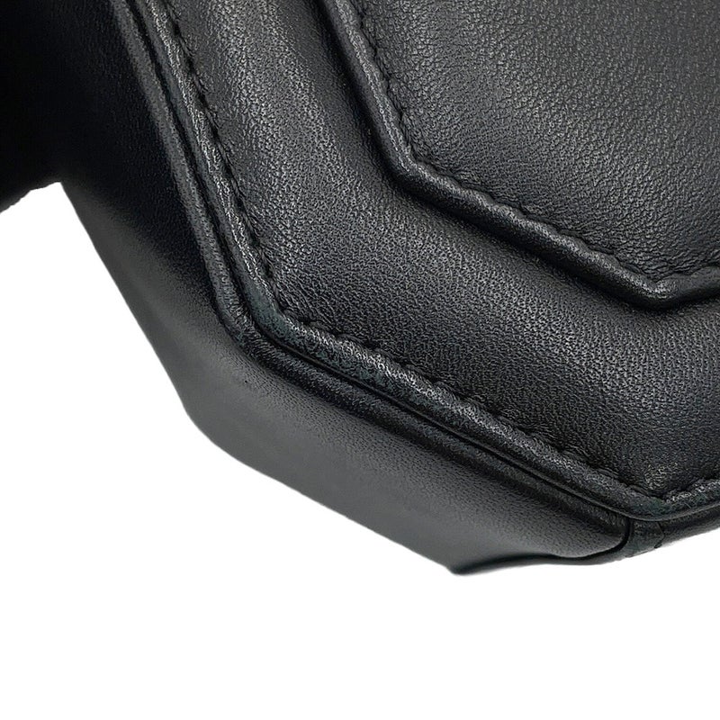 シャネル チェーンショルダーバッグ オクタゴン ココマーク ラムスキン CHANEL 黒