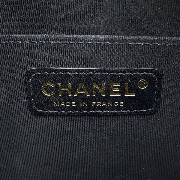 シャネル チェーンショルダーバッグ オクタゴン ココマーク ラムスキン CHANEL 黒