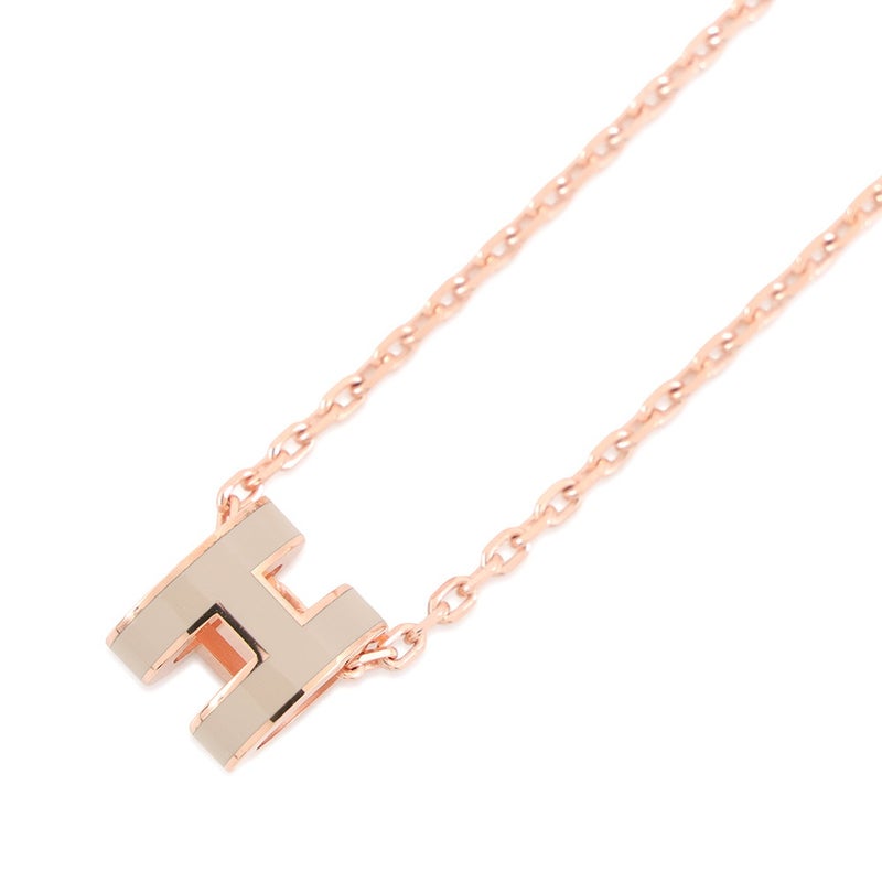 エルメス ネックレス ミニ・ポップアッシュ マロングラッセ/ピンクゴールド金具 HERMES アクセサリー