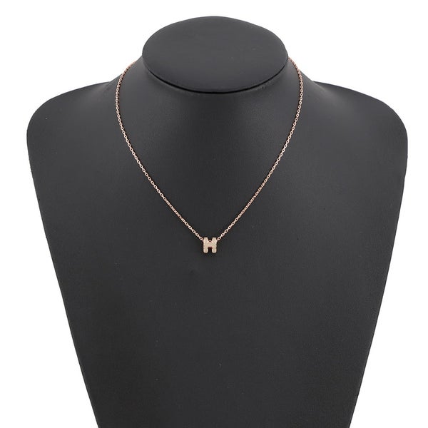 エルメス ネックレス ミニ・ポップアッシュ マロングラッセ/ピンクゴールド金具 HERMES アクセサリー