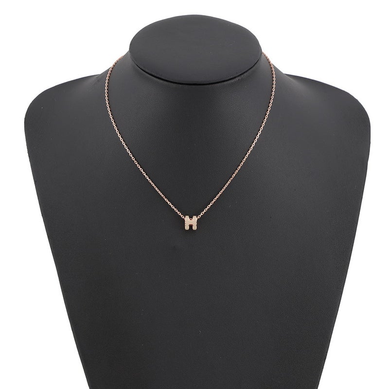 エルメス ネックレス ミニ・ポップアッシュ マロングラッセ/ピンクゴールド金具 HERMES アクセサリー