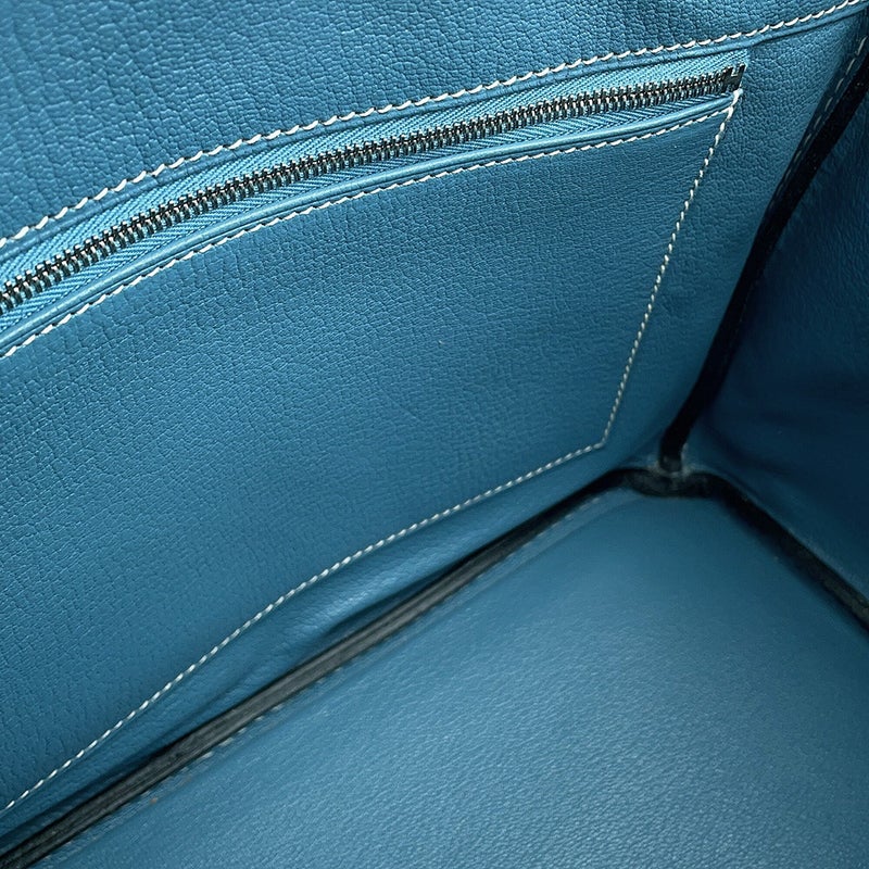 エルメス バーキン30 ブルージーン/シルバー金具 エプソン □K刻印 HERMES Birkin ハンドバッグ