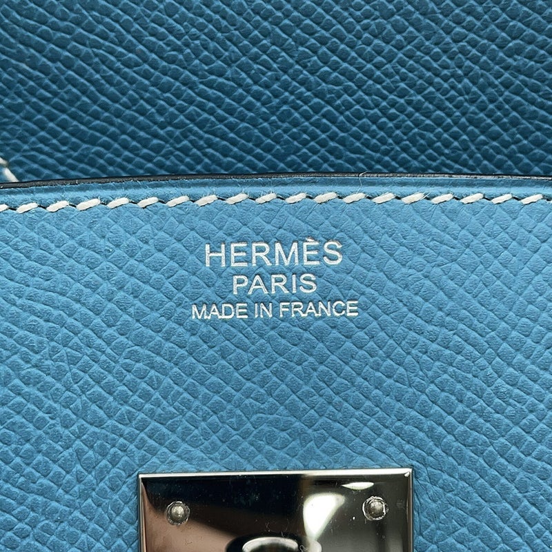 エルメス バーキン30 ブルージーン/シルバー金具 エプソン □K刻印 HERMES Birkin ハンドバッグ