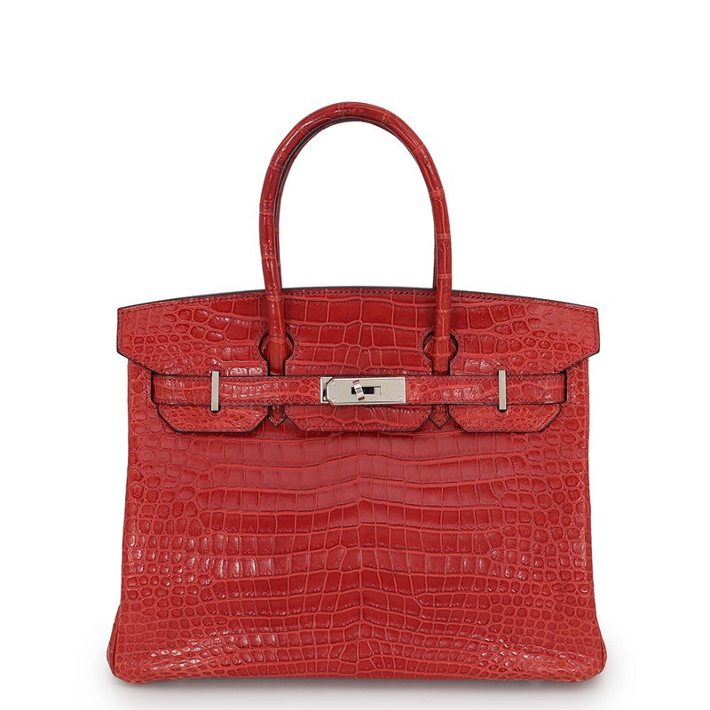 エルメス バーキン30 ルージュアッシュ/シルバー金具 ポロサスマット □K刻印 HERMES Birkin ハンドバッグ