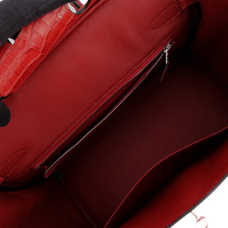 エルメス バーキン30 ルージュアッシュ/シルバー金具 ポロサスマット □K刻印 HERMES Birkin ハンドバッグ