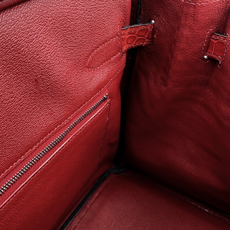 エルメス バーキン30 ルージュアッシュ/シルバー金具 ポロサスマット □K刻印 HERMES Birkin ハンドバッグ