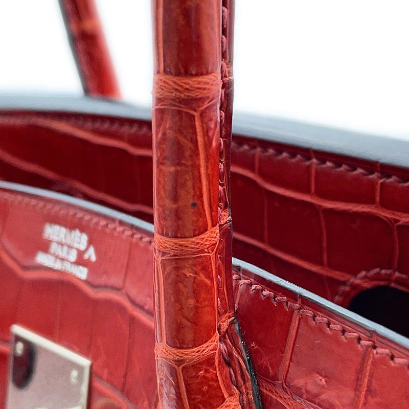 エルメス バーキン30 ルージュアッシュ/シルバー金具 ポロサスマット □K刻印 HERMES Birkin ハンドバッグ