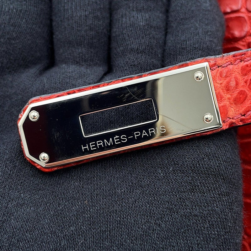 エルメス バーキン30 ルージュアッシュ/シルバー金具 ポロサスマット □K刻印 HERMES Birkin ハンドバッグ