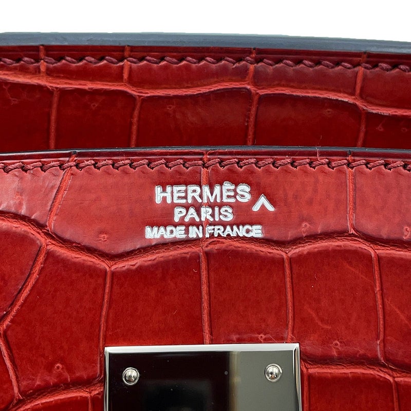 エルメス バーキン30 ルージュアッシュ/シルバー金具 ポロサスマット □K刻印 HERMES Birkin ハンドバッグ