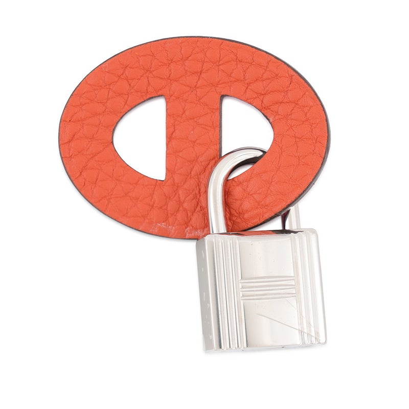 エルメス シューズアクセサリー  マイヨン・アンシェネ オレンジ/パープル/シルバー金具 カーフレザー HERMES