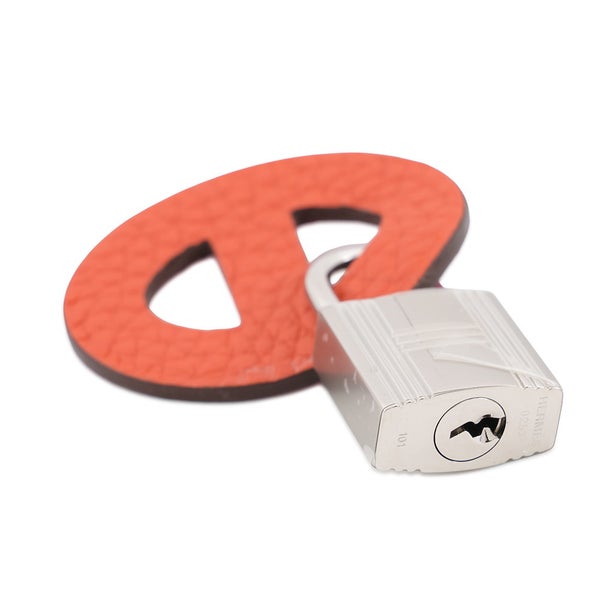 エルメス シューズアクセサリー  マイヨン・アンシェネ オレンジ/パープル/シルバー金具 カーフレザー HERMES