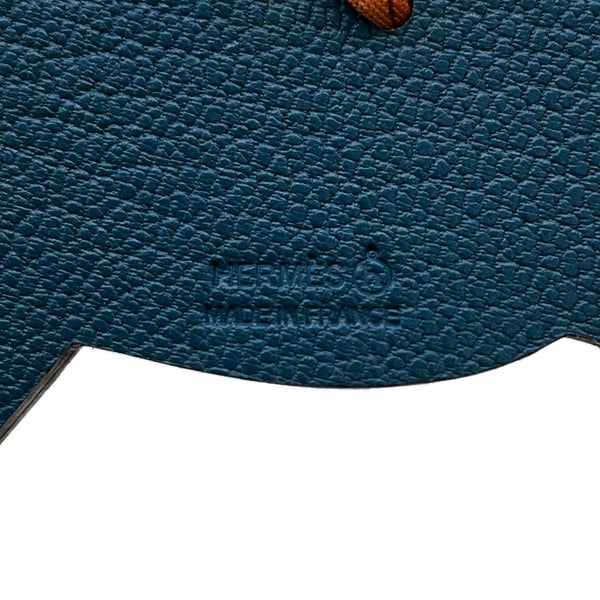 エルメス バッグチャーム プティ アッシュ ホース グレー/グリーン エプソン/シェブルミゾル HERMES チャーム