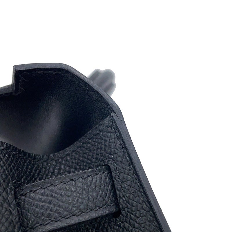 エルメス ハンドバッグ ミニケリー2 外縫い ブラック/ゴールド金具 エプソン W刻印 HERMES Kelly 2wayバッグ 黒