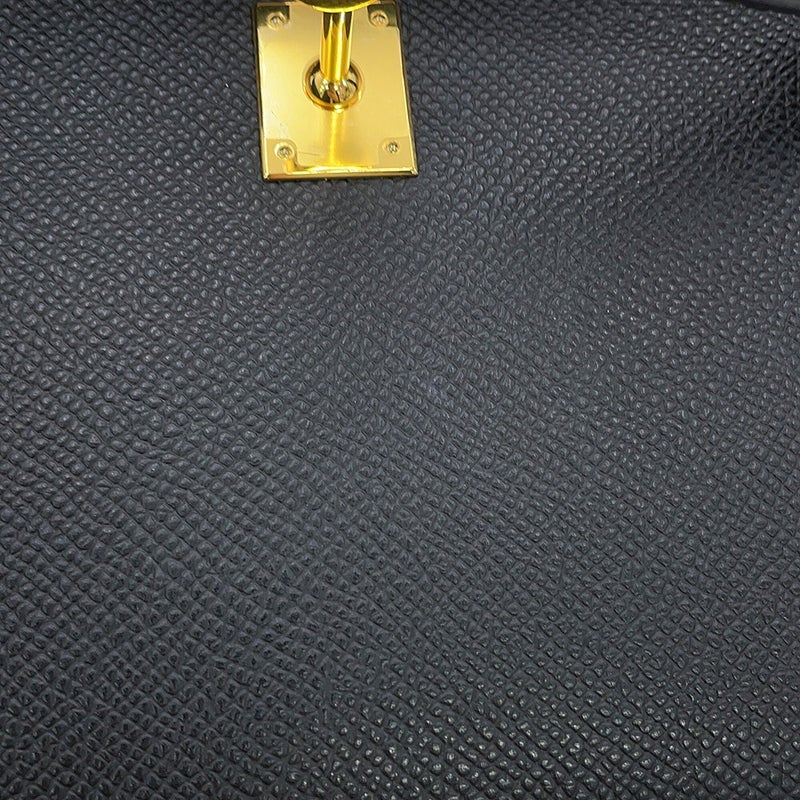 エルメス ハンドバッグ ミニケリー2 外縫い ブラック/ゴールド金具 エプソン W刻印 HERMES Kelly 2wayバッグ 黒