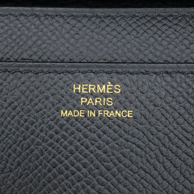 エルメス 長財布 コンスタンス トゥーゴー ロング ブラック/ゴールド金具 素材 K刻印 HERMES 黒