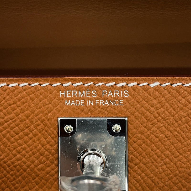 エルメス ハンドバッグ ミニケリー2 外縫い ゴールド/シルバー金具 エプソン G刻印 HERMES Kelly 2wayバッグ