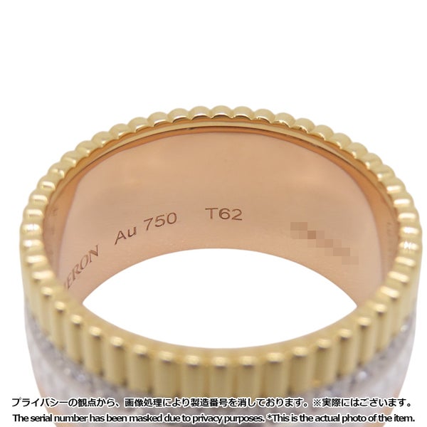 ブシュロン リング キャトル ホワイト ラージ ダイヤ 25P 計0.49ct K18YG/K18PG/K18WG/ホワイトセラミック サイズ62 JRG01599 指輪