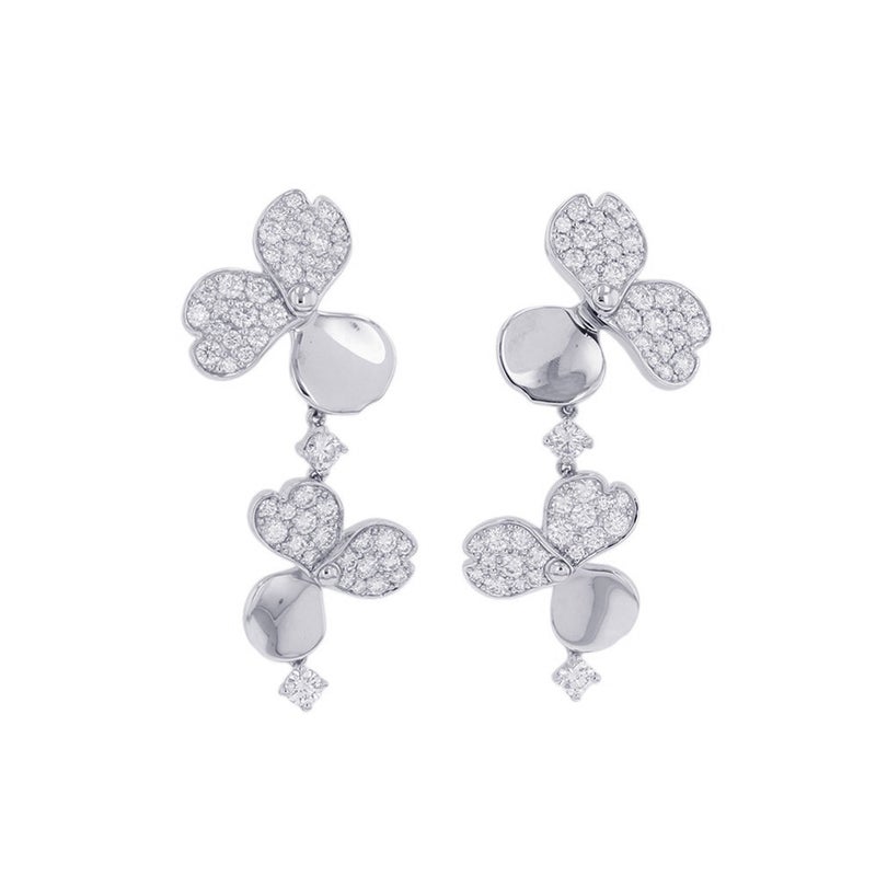 ティファニー ピアス ペーパーフラワー ダイヤモンド Pt950プラチナ Tiffany&Co. ジュエリー