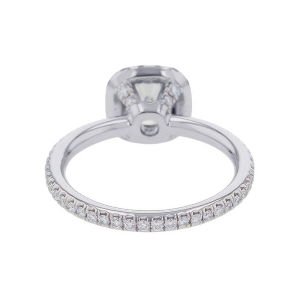 ハリーウィンストン リング クッションカット マイクロパヴェ ダイヤモンド 中石1.01ct Pt950プラチナ サイズ約6.5号 GIA鑑定書付き