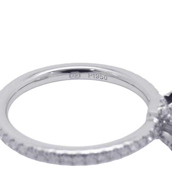 ハリーウィンストン リング クッションカット マイクロパヴェ ダイヤモンド 中石1.01ct Pt950プラチナ サイズ約6.5号 GIA鑑定書付き