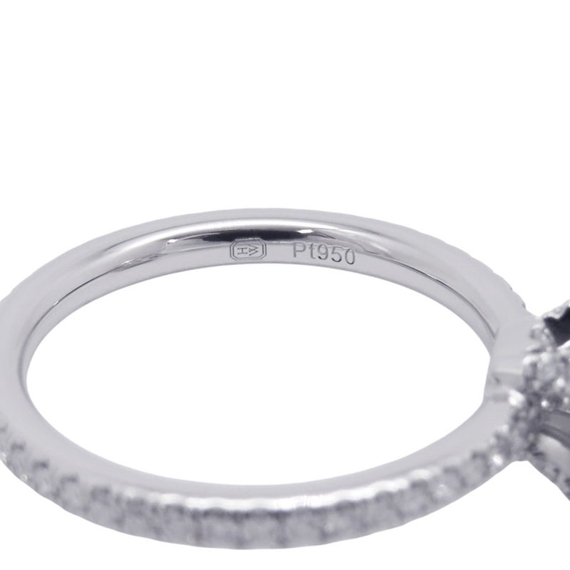 ハリーウィンストン リング クッションカット マイクロパヴェ ダイヤモンド 中石1.01ct Pt950プラチナ サイズ約6.5号 GIA鑑定書付き