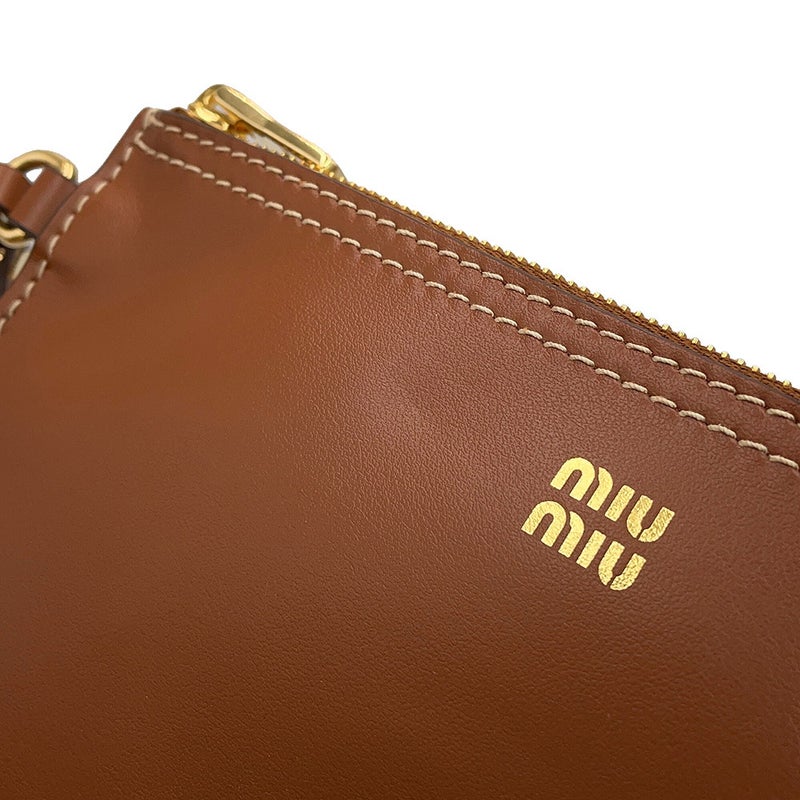 ミュウミュウ ハンドバッグ ラフィア レザー 5BA312 Miu Miu 2way