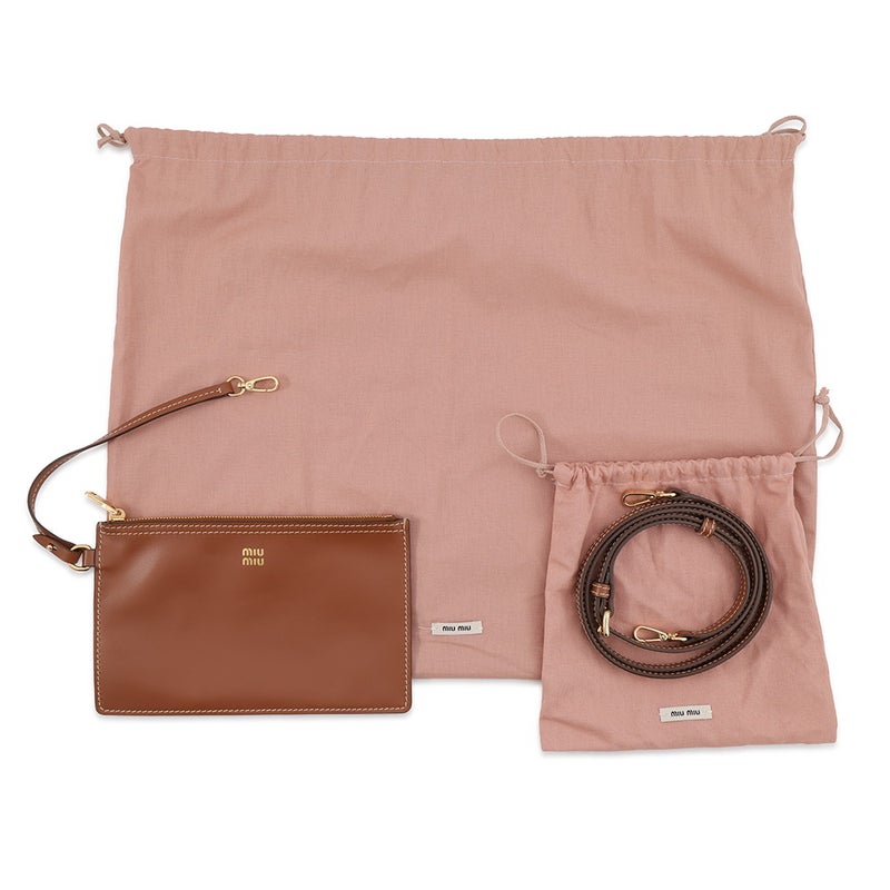 ミュウミュウ ハンドバッグ ラフィア レザー 5BA312 Miu Miu 2way