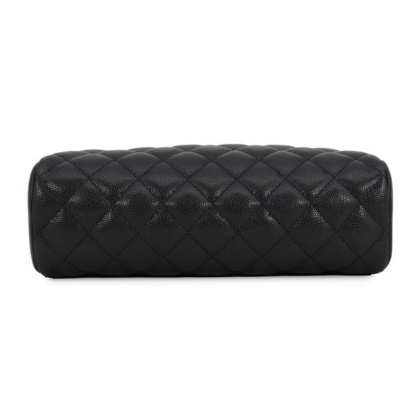 シャネル チェーンショルダーバッグ ココマーク マトラッセ スモール ボーリングバッグ キャビアスキン AS6135 CHANEL 黒