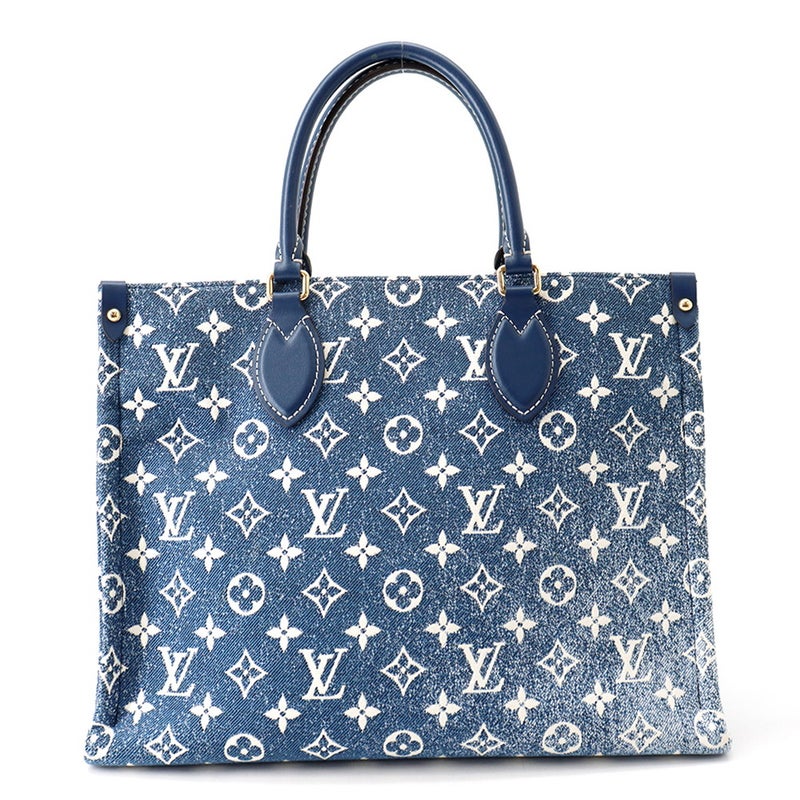 ルイヴィトン トートバッグ モノグラム・ジャガード デニム オンザゴーMM M59608 LOUIS VUITTON  2wayハンドバッグ