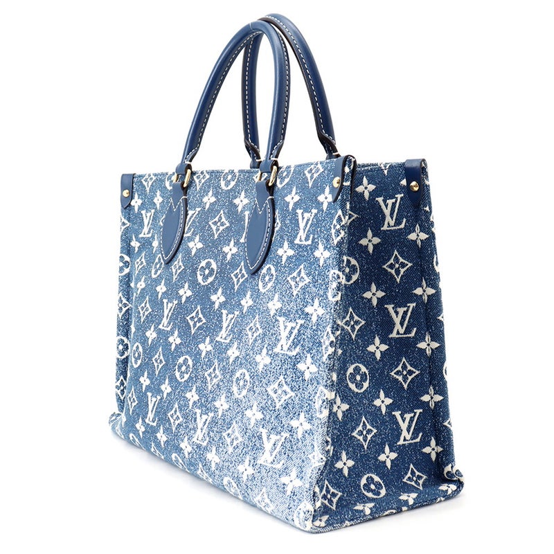 ルイヴィトン トートバッグ モノグラム・ジャガード デニム オンザゴーMM M59608 LOUIS VUITTON  2wayハンドバッグ