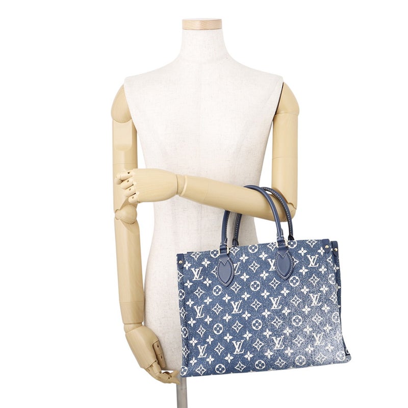 ルイヴィトン トートバッグ モノグラム・ジャガード デニム オンザゴーMM M59608 LOUIS VUITTON  2wayハンドバッグ