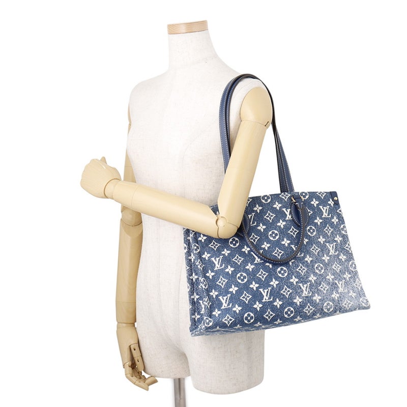 ルイヴィトン トートバッグ モノグラム・ジャガード デニム オンザゴーMM M59608 LOUIS VUITTON  2wayハンドバッグ