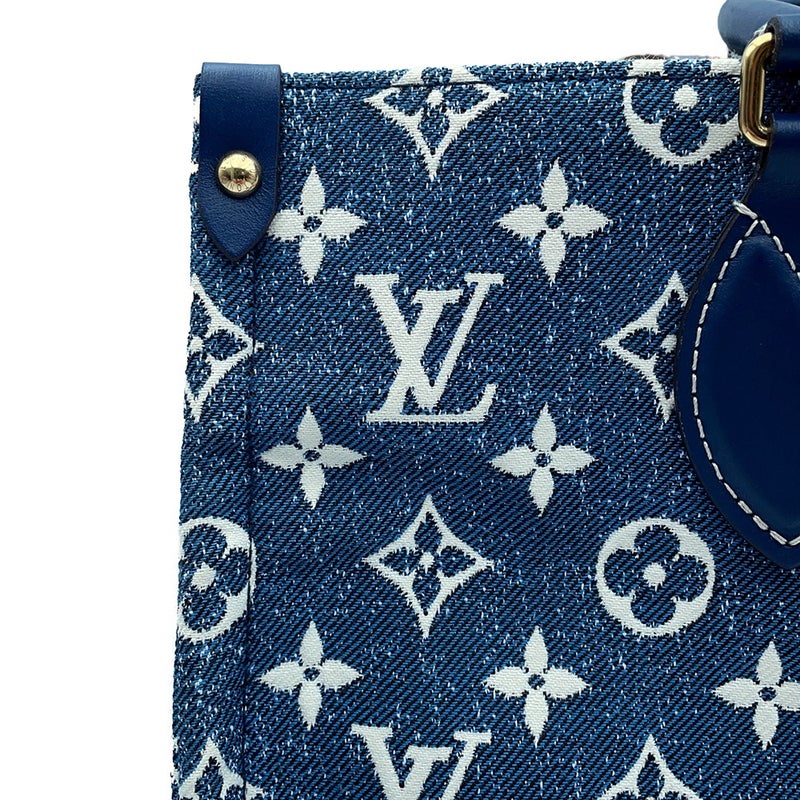 ルイヴィトン トートバッグ モノグラム・ジャガード デニム オンザゴーMM M59608 LOUIS VUITTON  2wayハンドバッグ