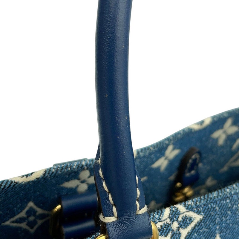 ルイヴィトン トートバッグ モノグラム・ジャガード デニム オンザゴーMM M59608 LOUIS VUITTON  2wayハンドバッグ