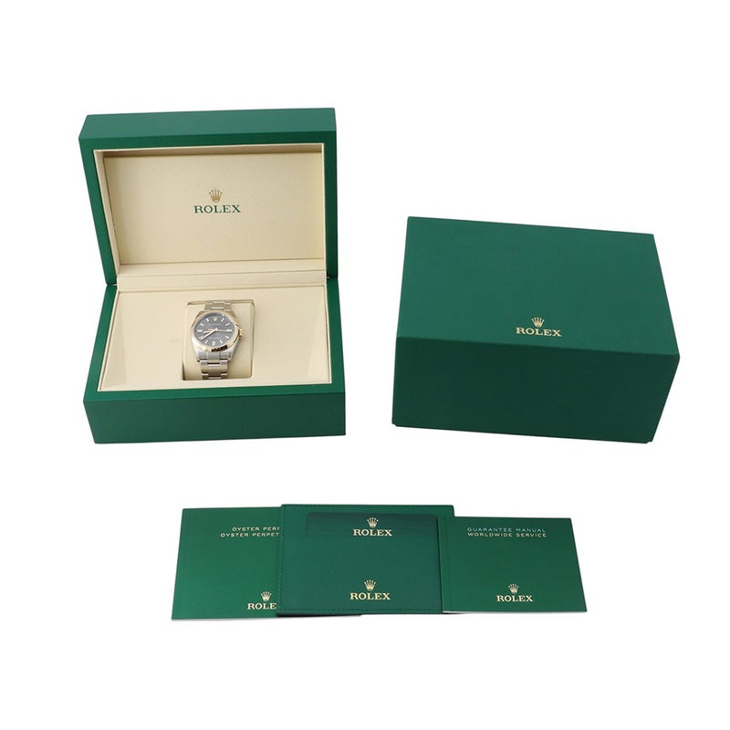 ロレックス オイスターパーペチュアル SS/K18YG ランダムシリアル ルーレット 126003 ROLEX 腕時計 スレート文字盤