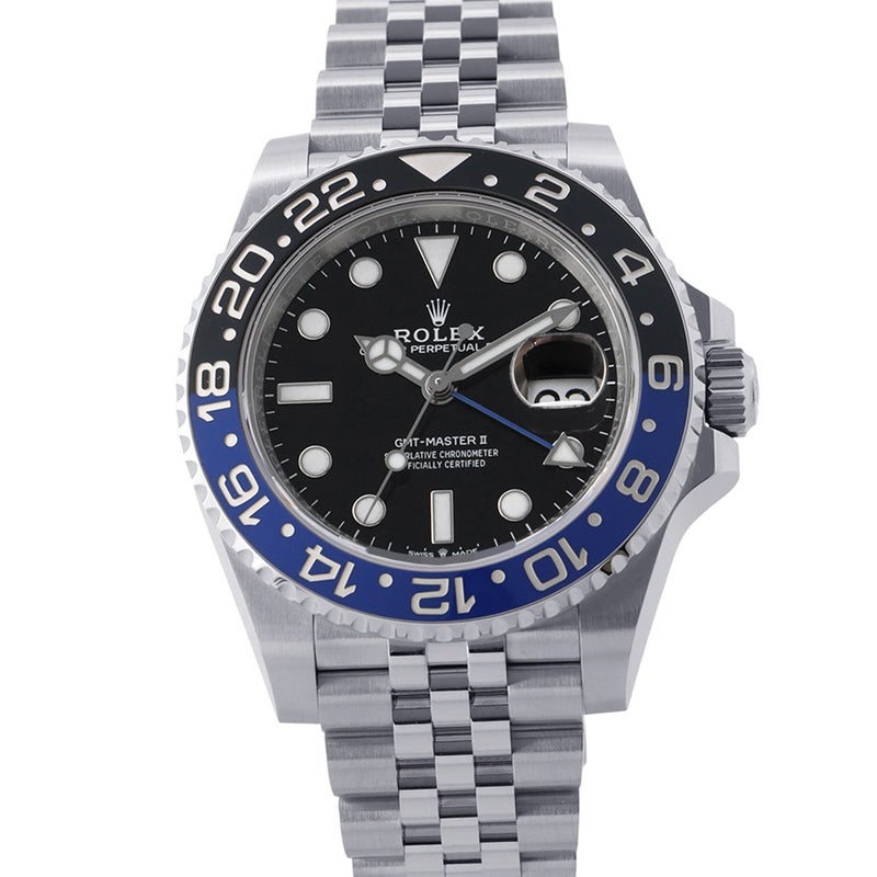 ロレックス GMTマスター2 デイト ランダムシリアル ルーレット 126710BLNR ROLEX 腕時計 黒文字盤